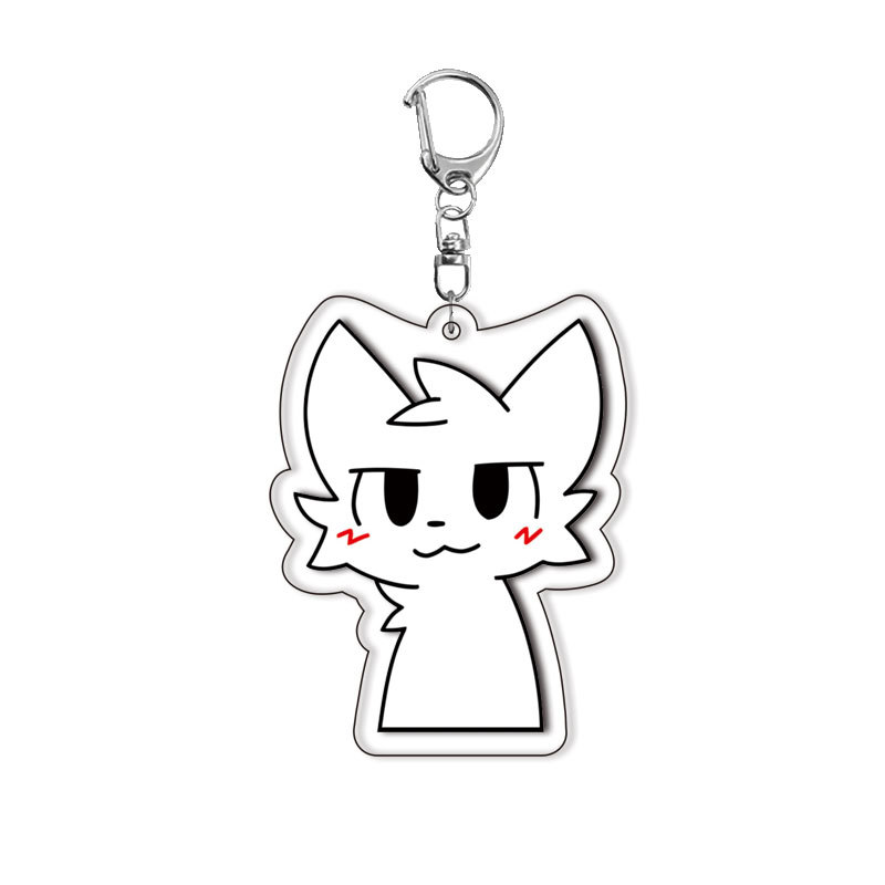 かわいい白黒猫のキスをする男の子キーホルダー、アクセサリーバ - Gaming Accessories Wholesale のレビューと価格